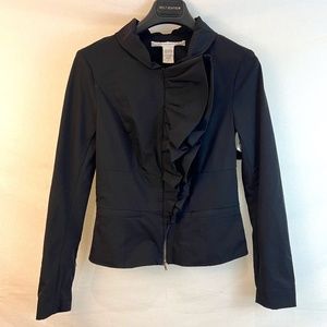 DVF Diane Von Furstenberg - Black Nylon Light Zip Jacket/Blouse 2 - 80% OFF SALE